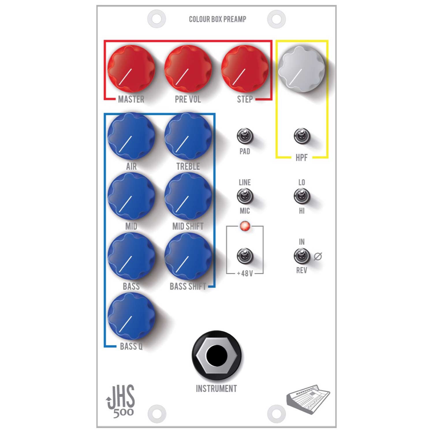 JHS Pedals Colour Box 500 Series Preamp/EQ (Demo Deal) – Vintage King