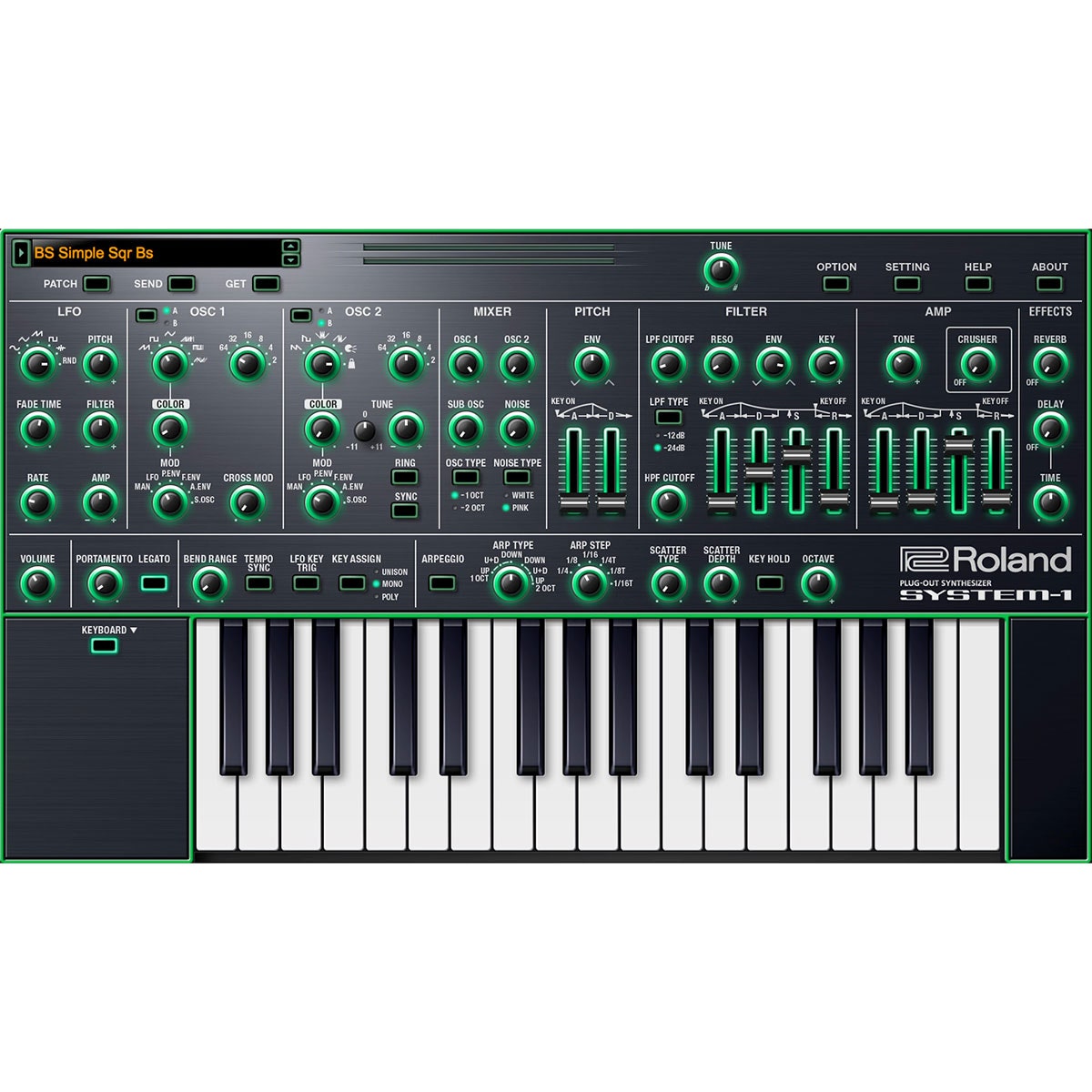 シンセサイザー　Roland　system-1 Roland SYSTEM-1 Software Synthesizer - Electronic Delivery