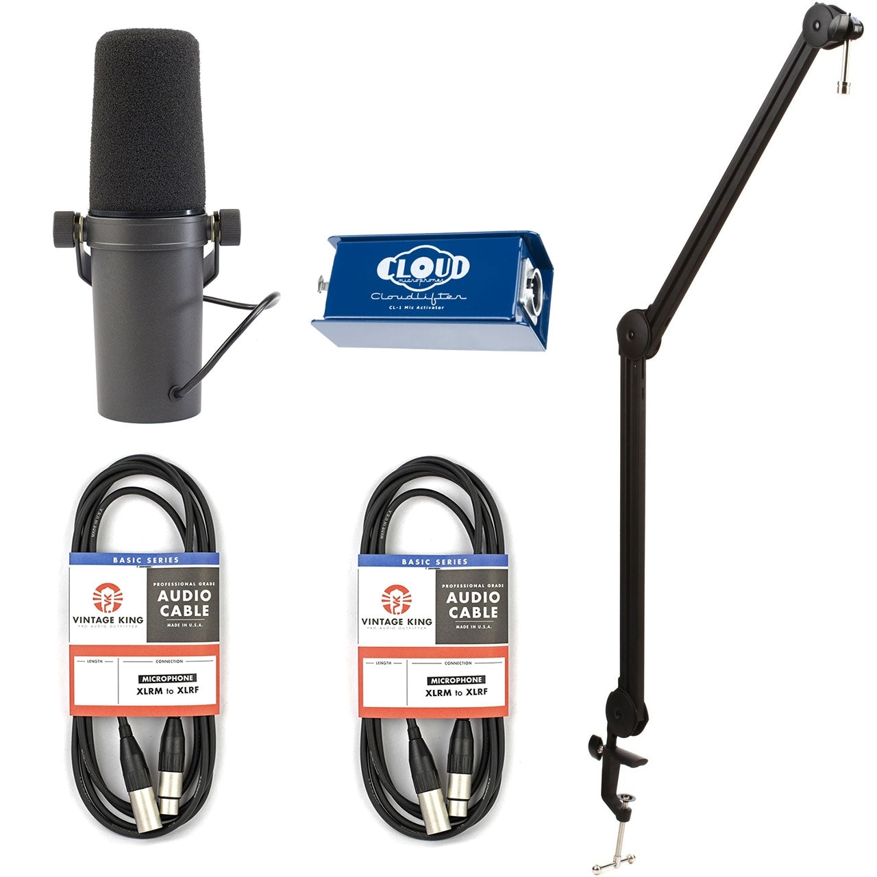 SHURE SM7B Cloudlifter CL-1 セット 本体 Shure SM7B with Cloudlifter CL-1 Broadcasting Bundle – Vintage King