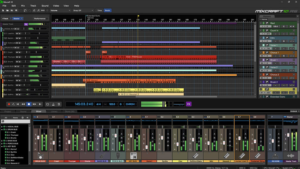 Acoustica Mixcraft 10 Recording Studio DAW Software - Electronic Delivery