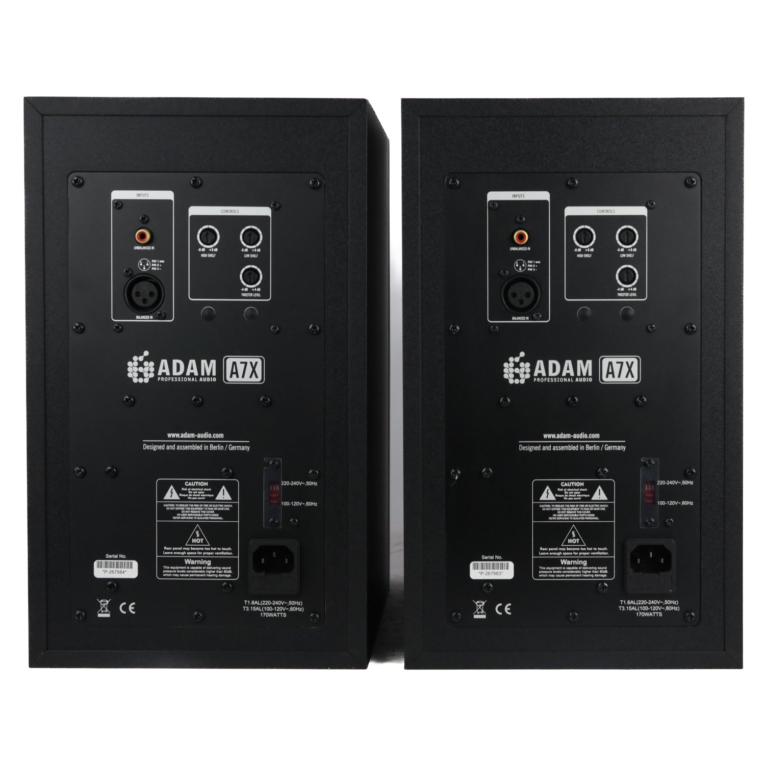 ADAM Audio A7X 2-Way Active Studio Monitor - Pair #267983/267984