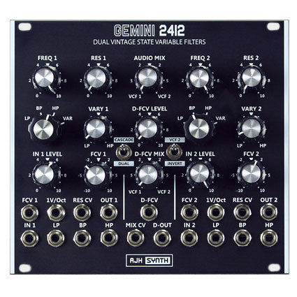 AJH Synth Gemini 2412 Dual VCF - Black
