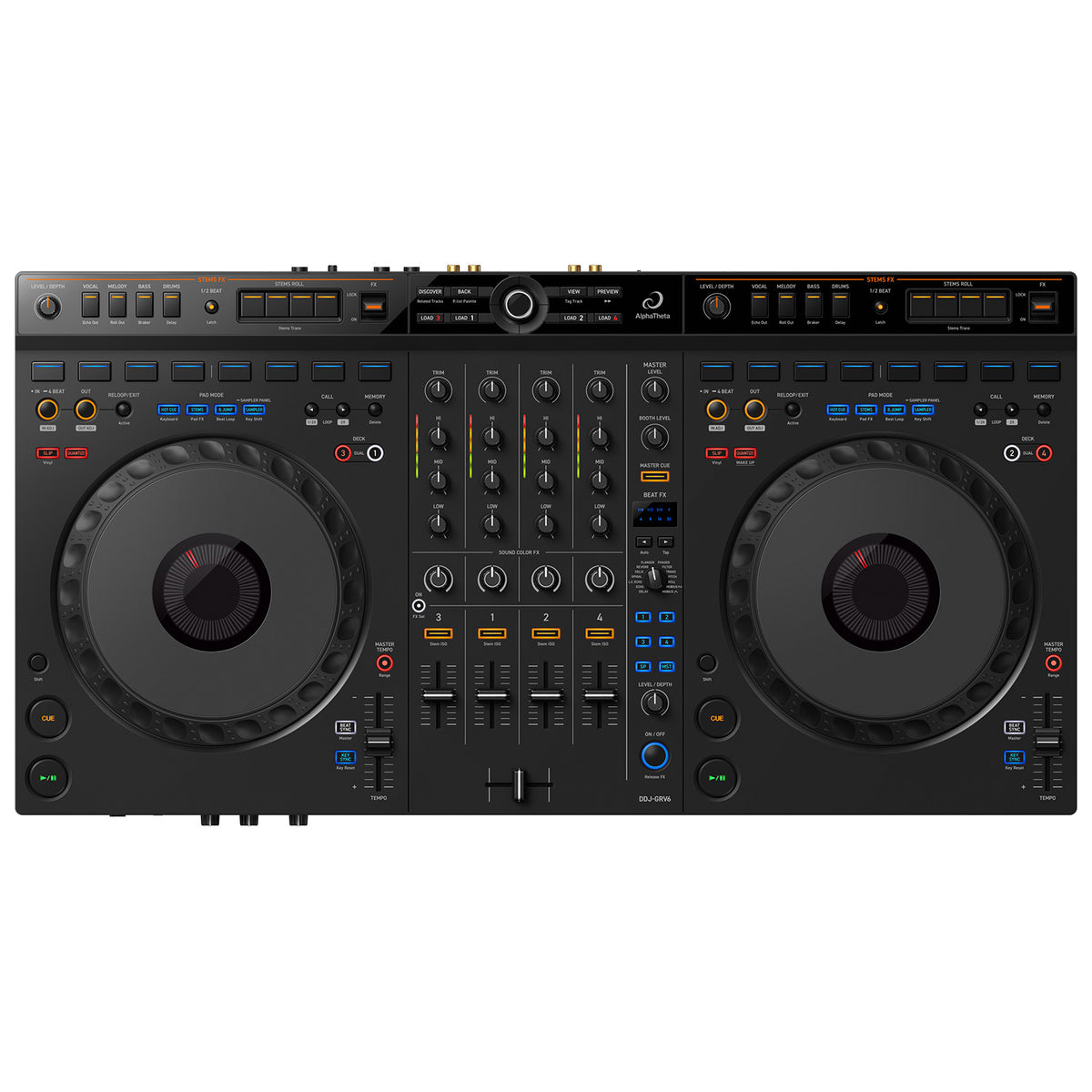 AlphaTheta DDJ-GRV6 4-Channel DJ Controller with Groove Circuit