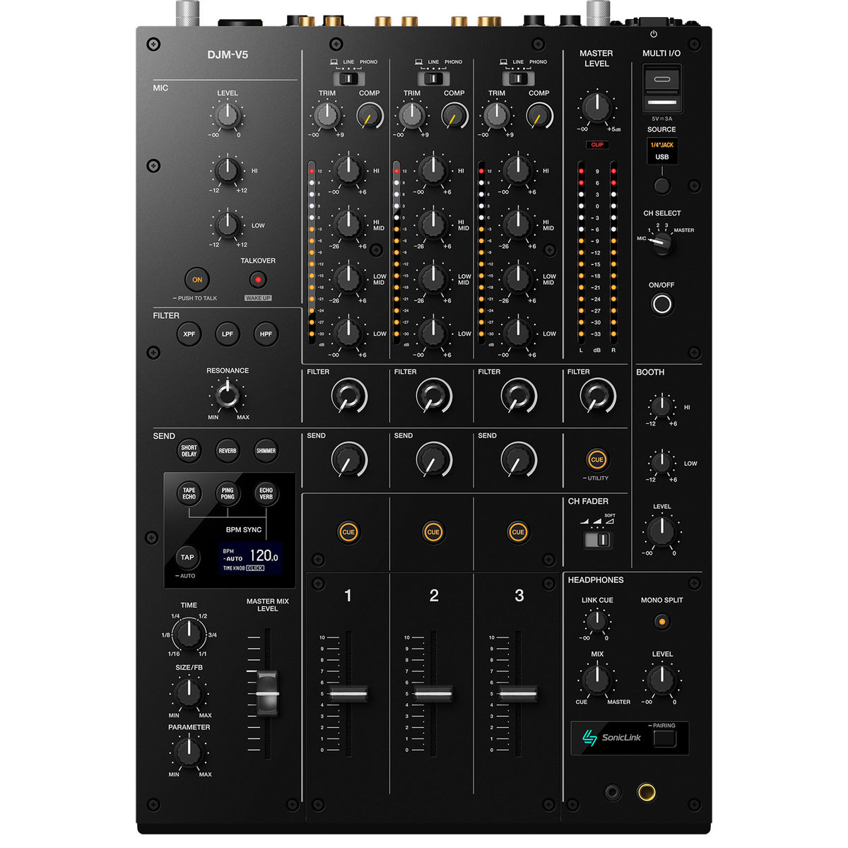 AlphaTheta DJM-V5 3-Channel Digital DJ Mixer (Demo Deal)
