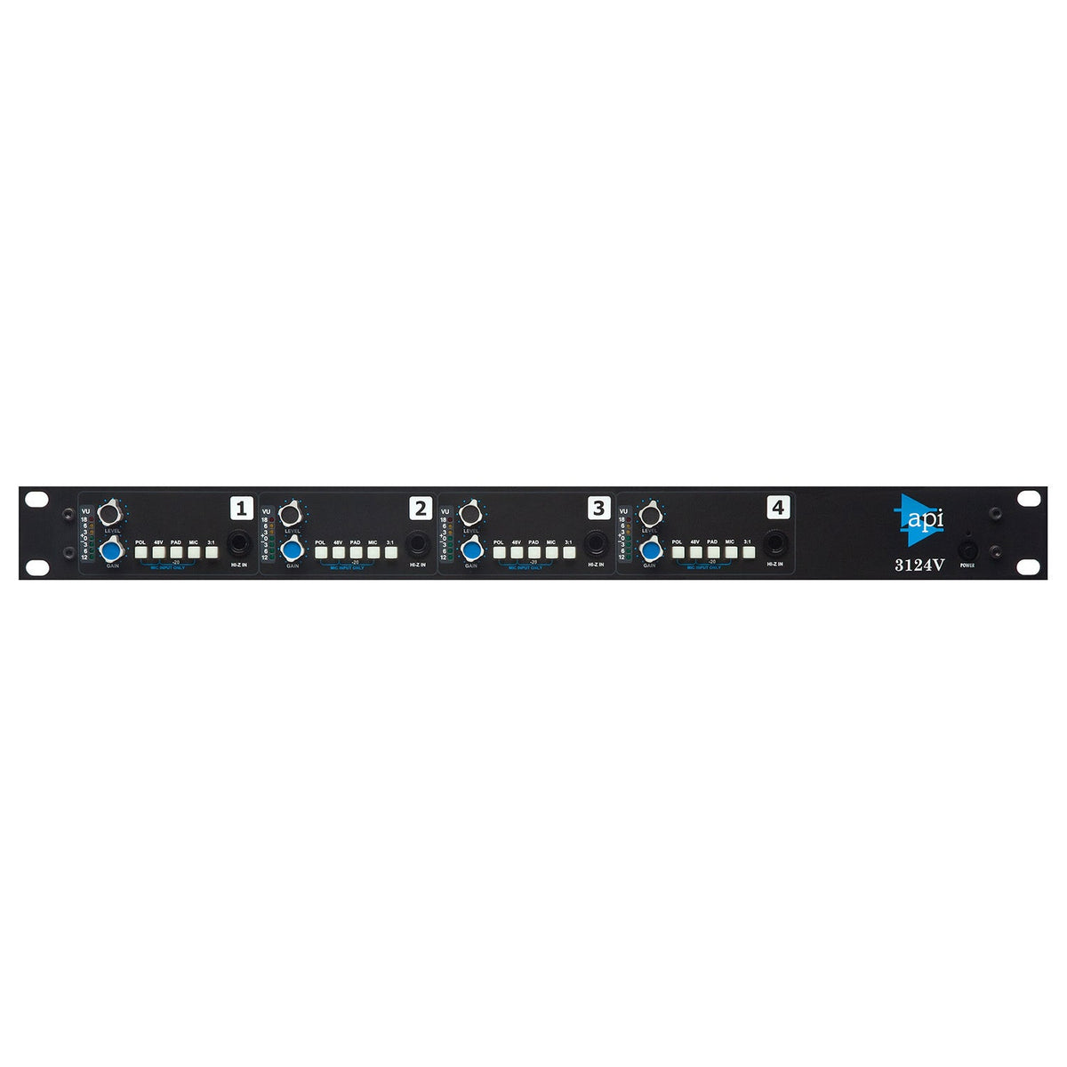 API 3124V 4-Channel Microphone/Line Preamp