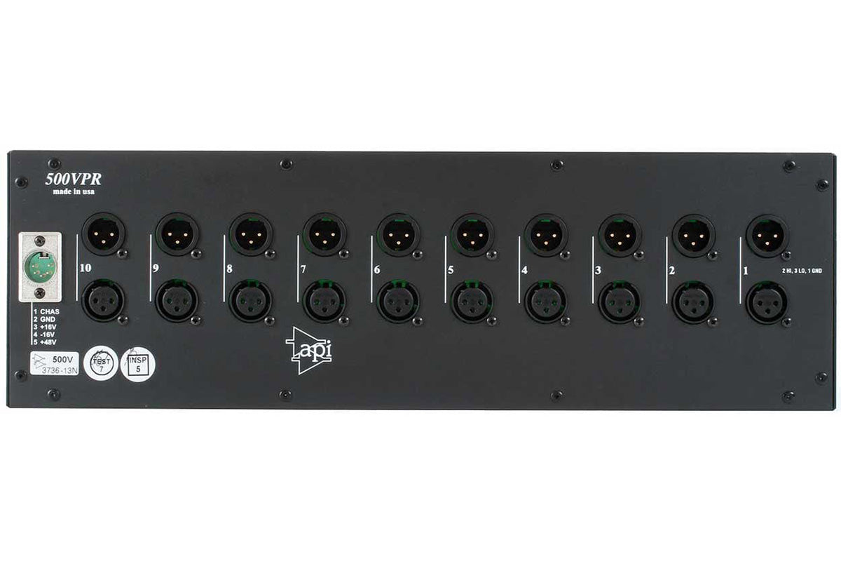 API 500VPR 10-Slot 500 Series Rack with External Power Supply