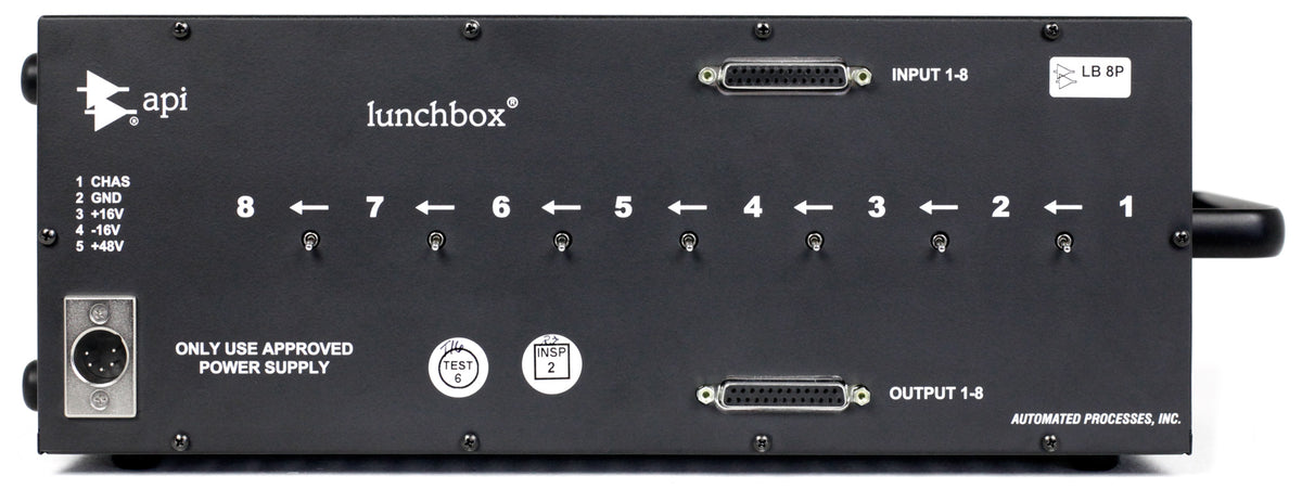 API 500-8B 8-Channel 500 Series Lunchbox Rack
