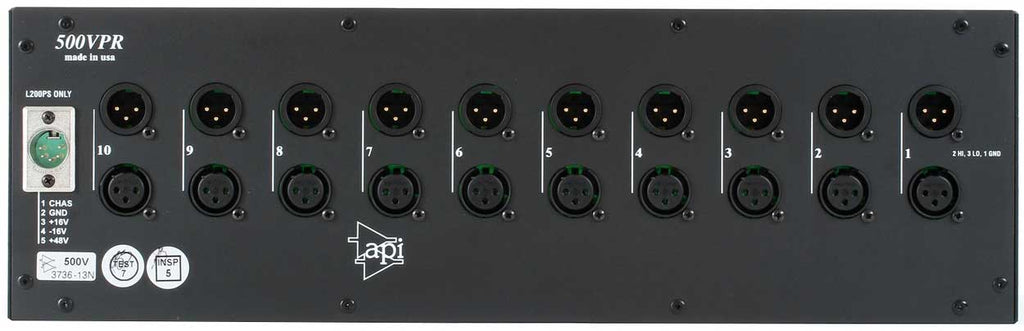 API 500VPR 10 Slot 500 Series Rack with PSU