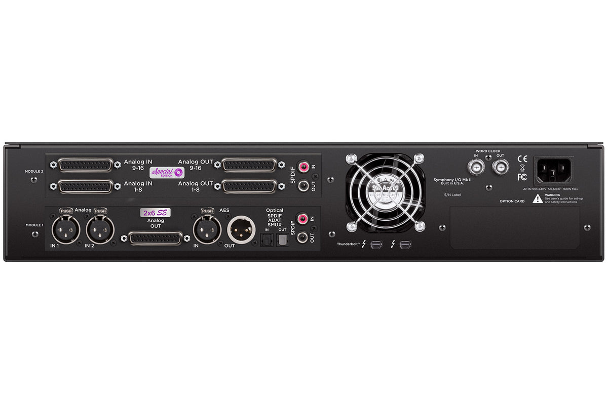 Apogee Symphony I/O Mk II Thunderbolt Interface with 2x6 SE and 16x16 ...