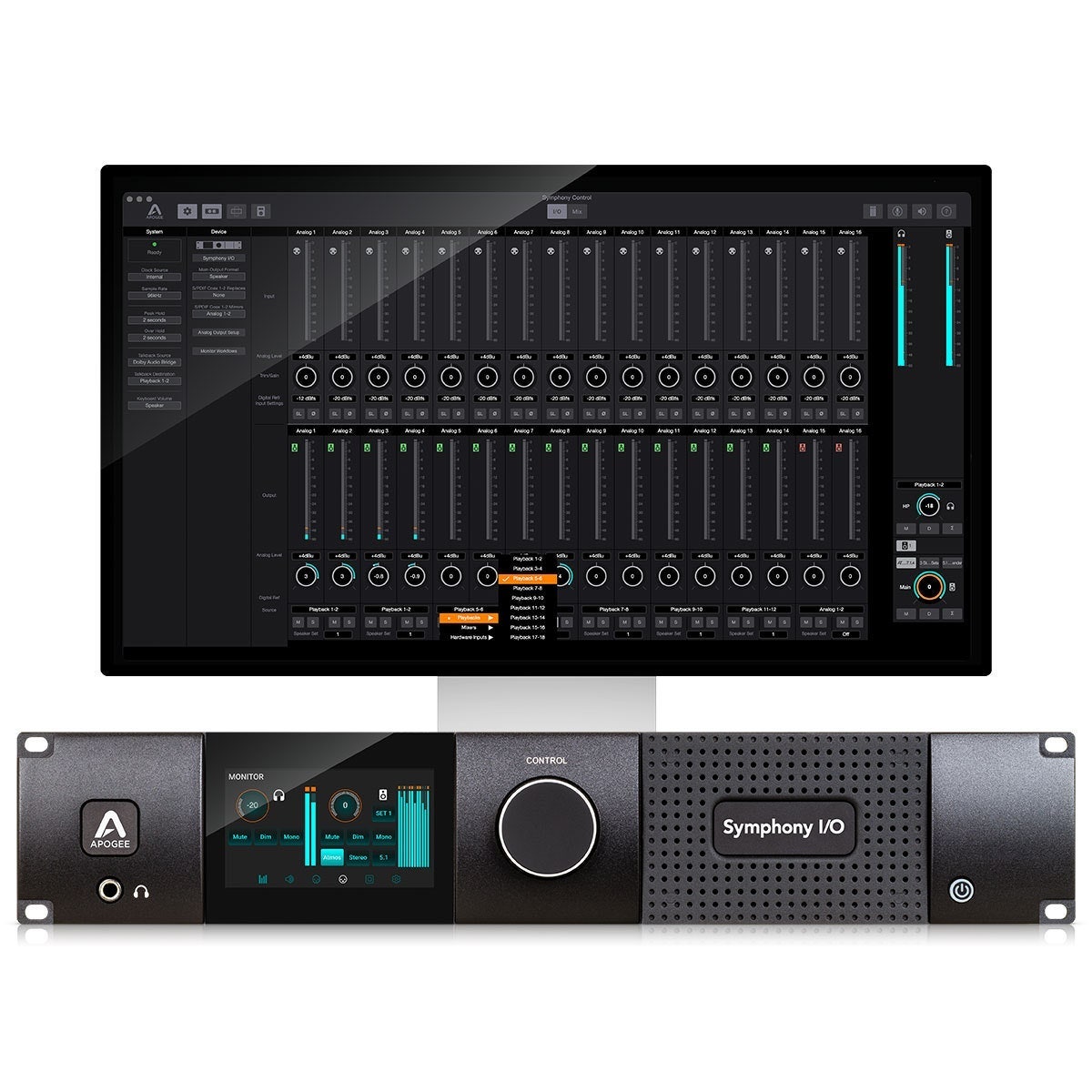 Apogee Symphony I/O MKII Thunderbolt Interface with Special Edition 32x32 Analog I/O