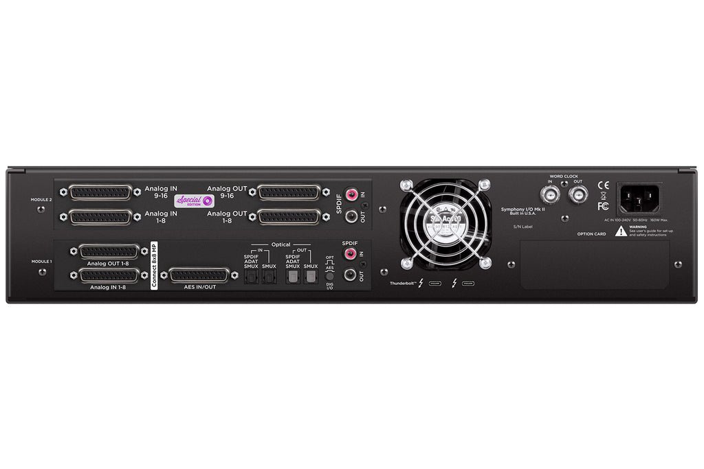 Apogee Symphony I/O MKII Thunderbolt 3 Interface with Connect8 and 16x16SE I/O Modules
