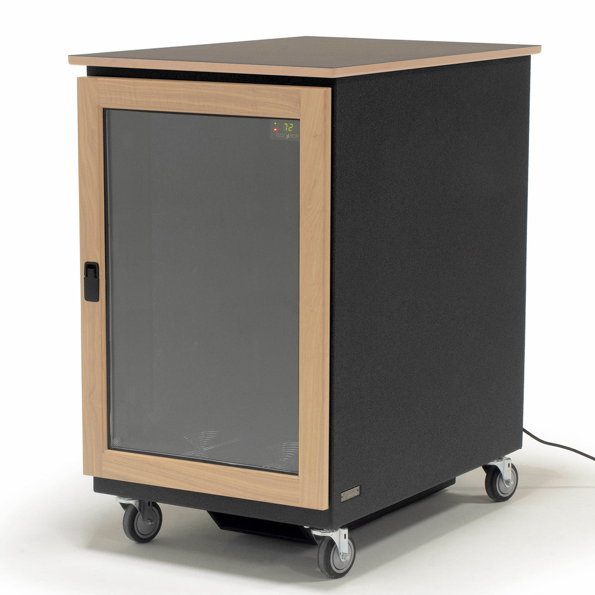 Argosy IsoBox PRO 18RU Sound Isolation Cabinet - Red Oak Trim, Left Door Swing