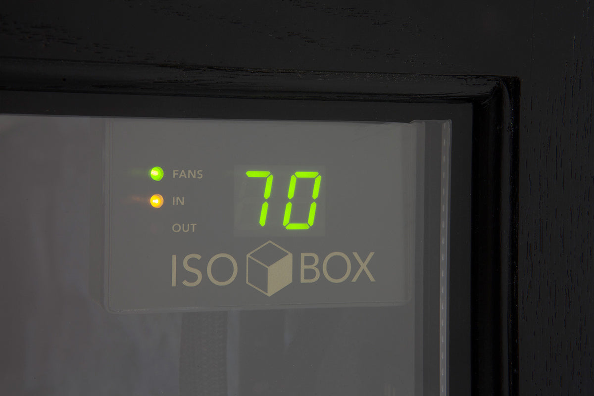 Argosy IsoBox PRO 24RU Sound Isolation Cabinet - Walnut Trim, Left Door Swing
