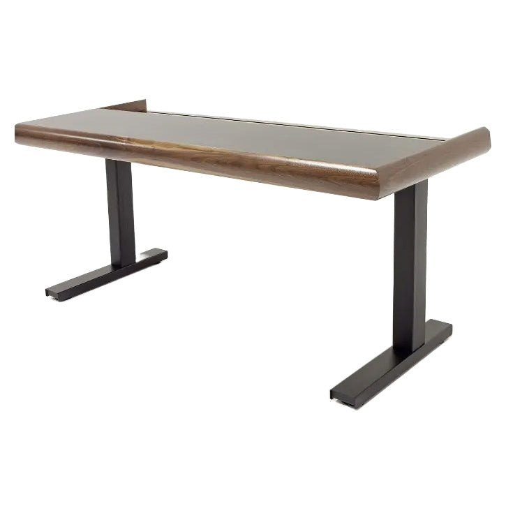Argosy Radius Signature 67 Straight Desktop Workstation with Waterfall Edge - Oak Trim