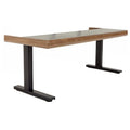 Argosy Radius Signature 78 Straight Desktop Workstation with Waterfall Edge - Oak Trim