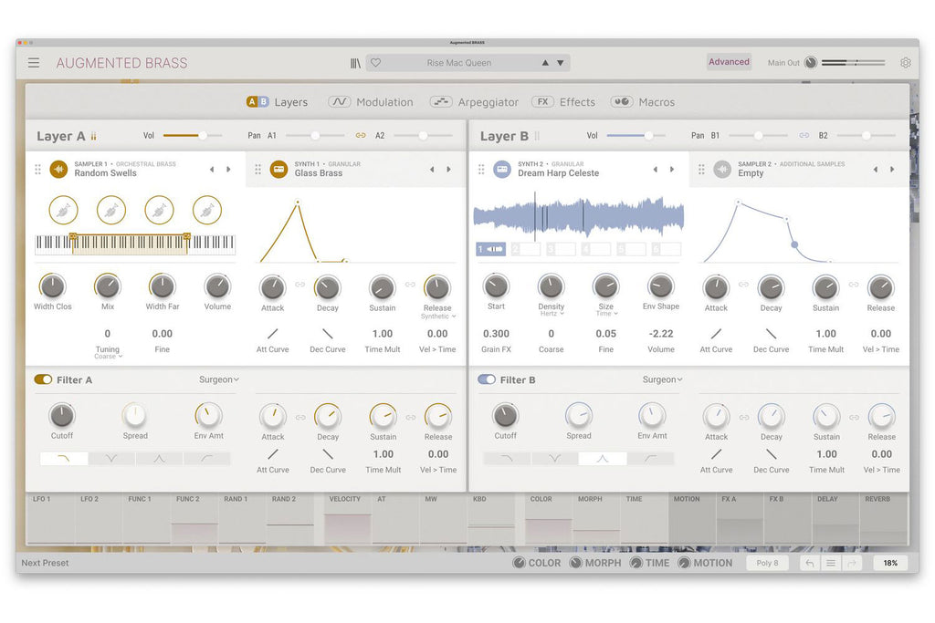 Arturia Augmented BRASS Virtual Instrument - Elec Del