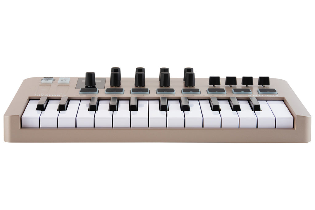 Arturia MiniLab 3 25-Note Compact MIDI Keyboard and Pad Controller - Champagne