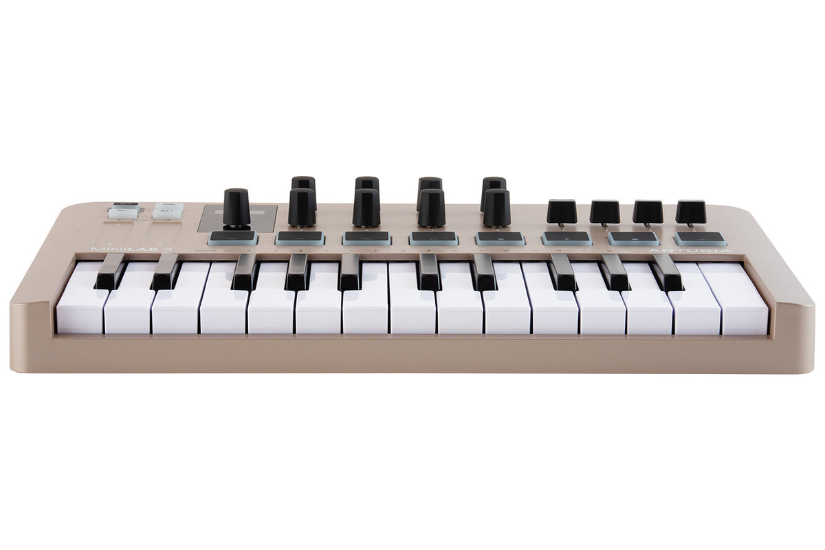 Arturia MiniLab 3 25-Note Compact MIDI Keyboard and Pad Controller - Champagne
