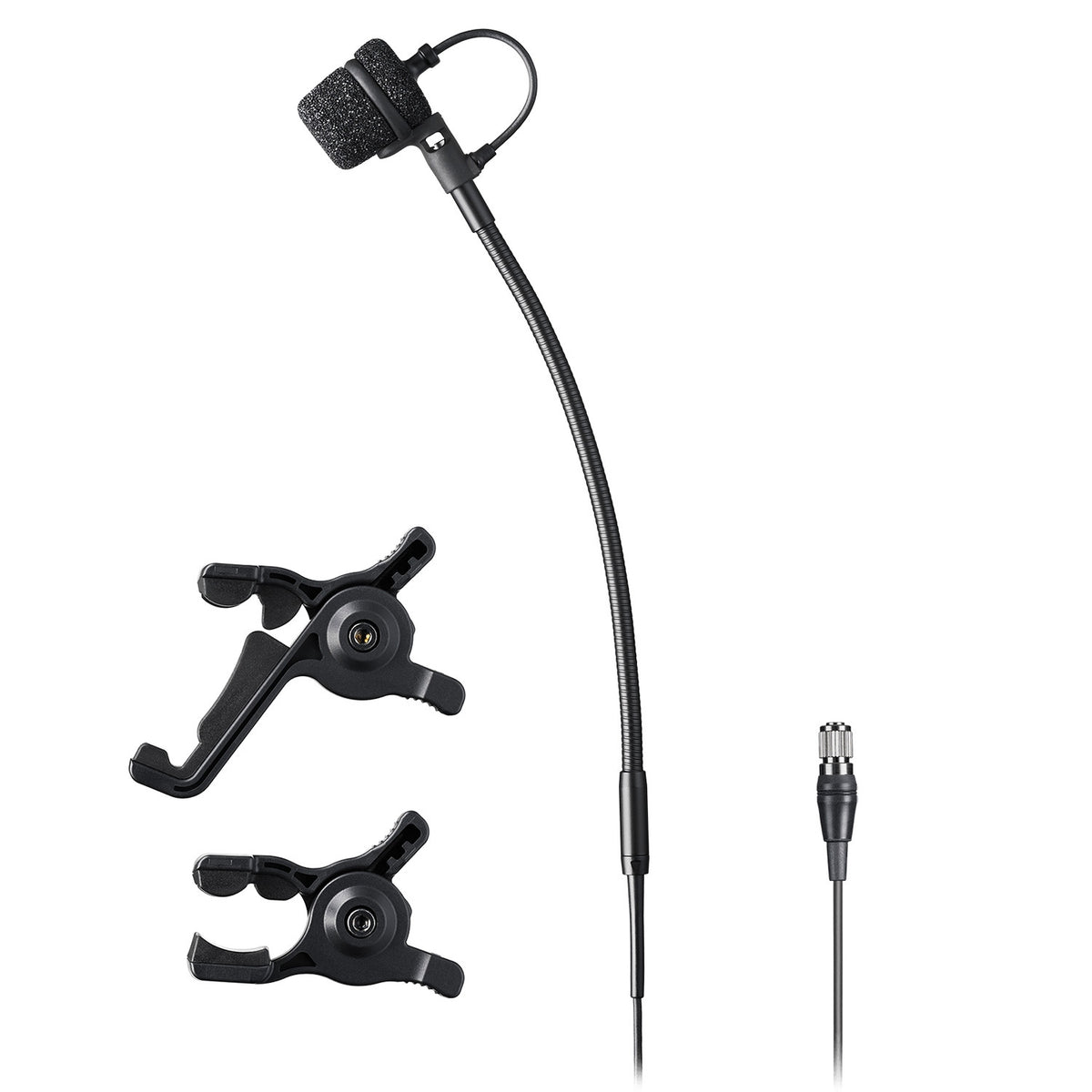 Audio-Technica ATM355VFcH Compact Clip-on Condenser Instrument Microphone with cH Connector