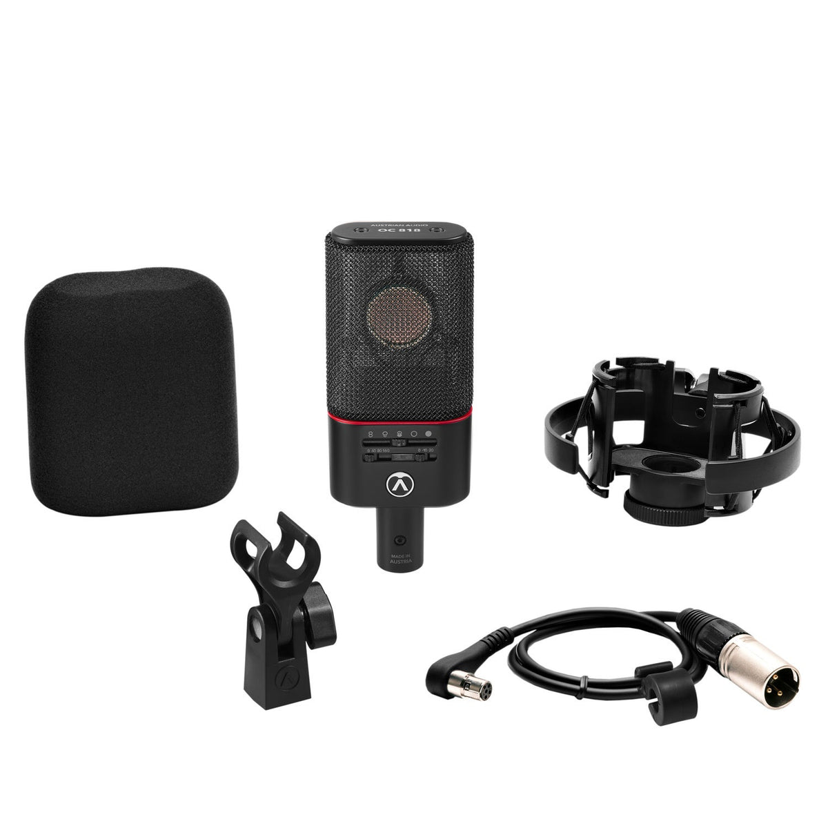 Austrian Audio OC818 Condenser Microphone - Black Studio Set