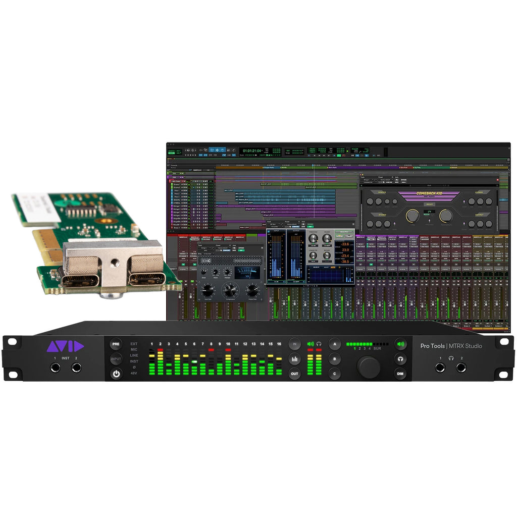Avid Pro Tools MTRX Studio Interface with Thunderbolt 3 Card and Pro Tools Studio