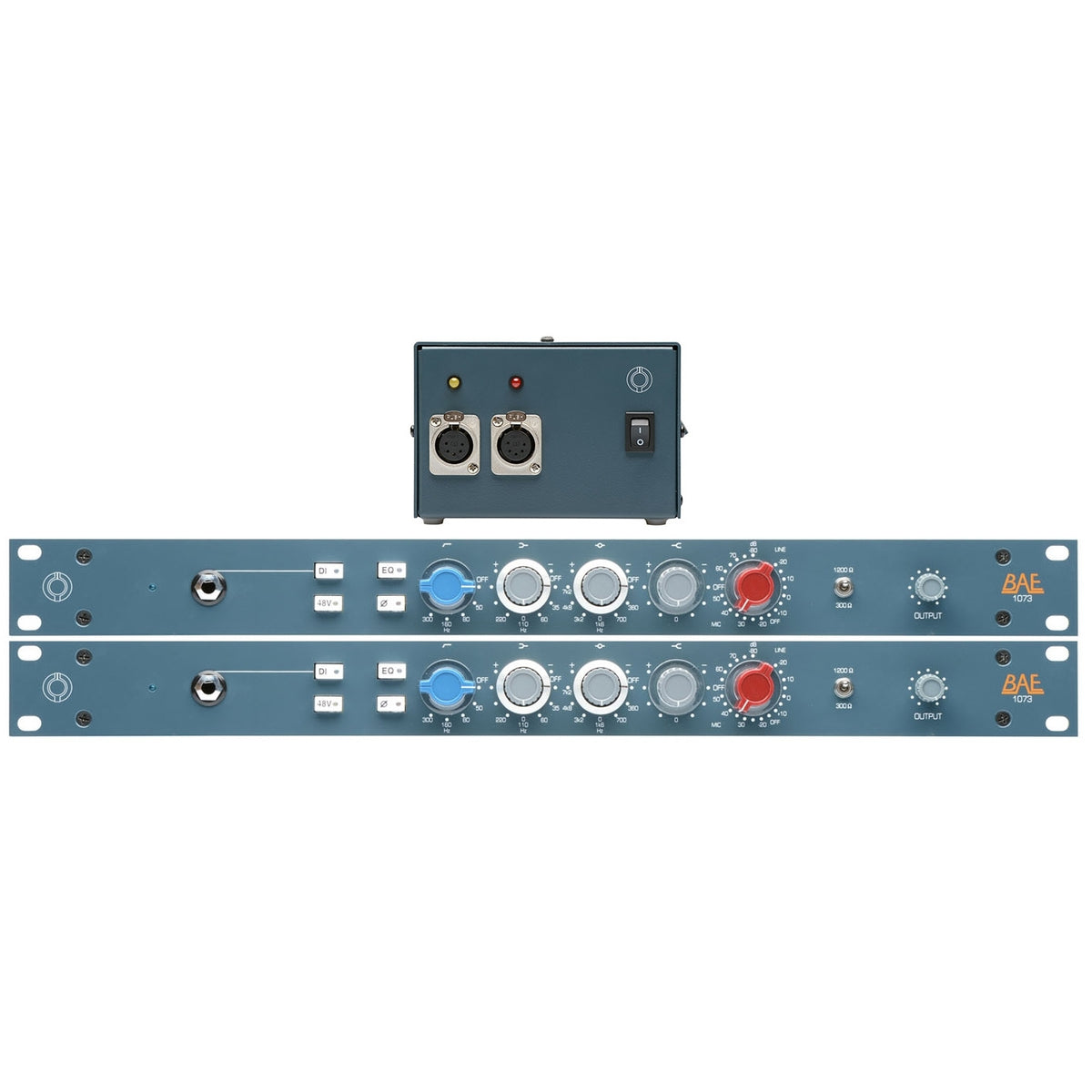 BAE 1073 Mic/Line Preamp/EQ Pair with PSU