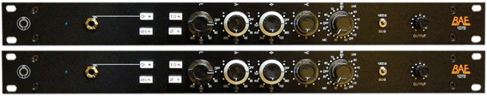 BAE 1073 Mic/Line Preamp/EQ Pair with PSU - Black