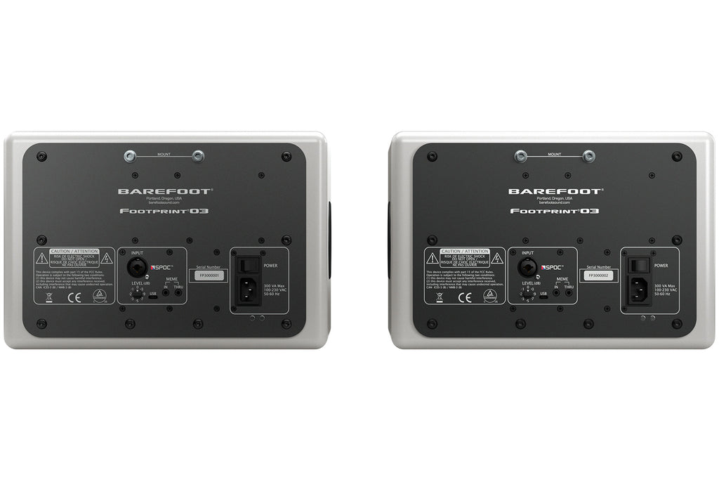 Barefoot Sound Footprint03 3-Way Active Studio Monitor - Pair, Linear White