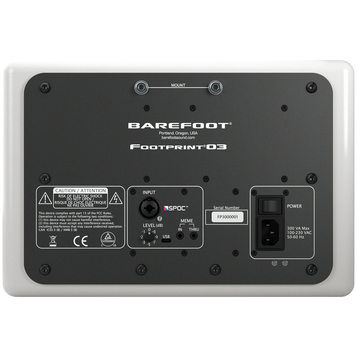 Barefoot Sound Footprint03 3-Way Active Studio Monitor - Pair, Linear White