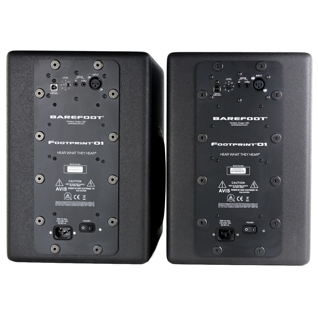 Barefoot Sound Footprint01 3-Way Active Studio Monitor - Pair #FP1004975/76 (Used)