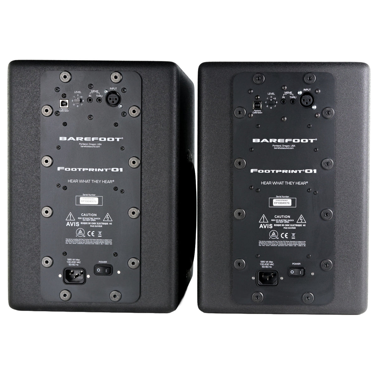 Barefoot Sound Footprint01 3-Way Active Studio Monitor - Pair #FP1004975/76 (Used)