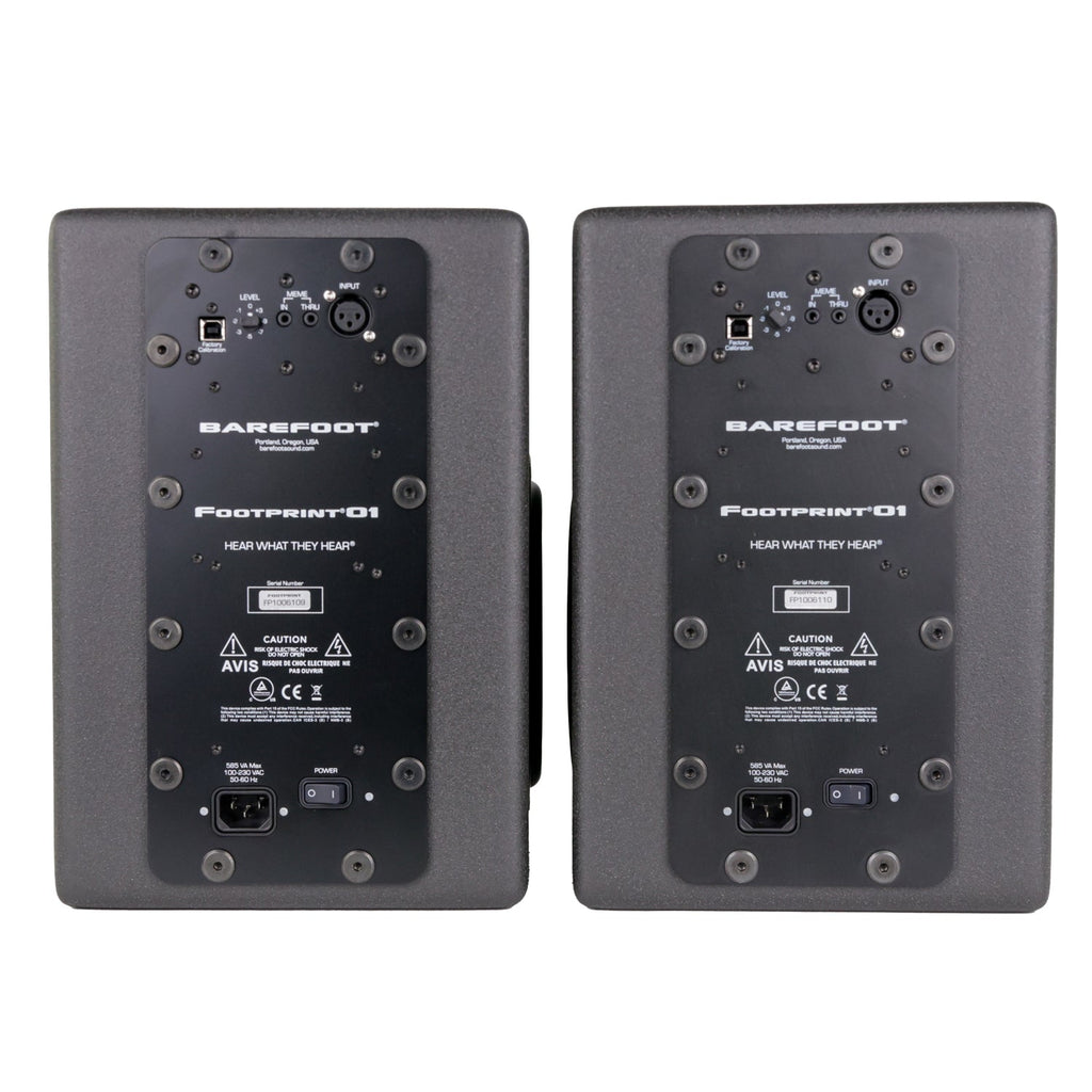 Barefoot Sound Footprint01 Gen1 3-Way Active Studio Monitor - Pair #FP1006109/10 (Used)