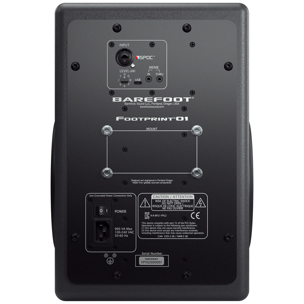 Barefoot Sound Footprint01 Gen2 3-Way Active Studio Monitor - Pair