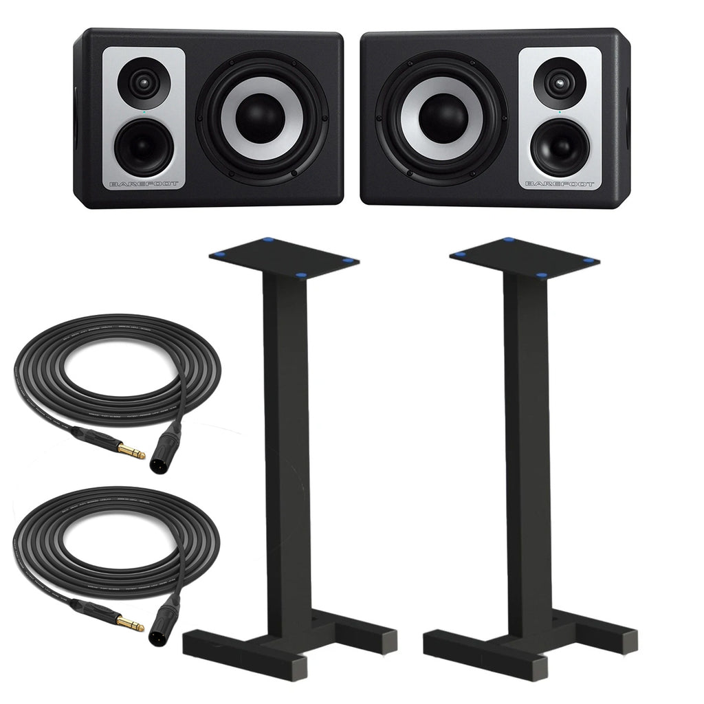 Barefoot Sound Footprint03 Monitor Pair with 44" Sound Anchors Stands and Cables
