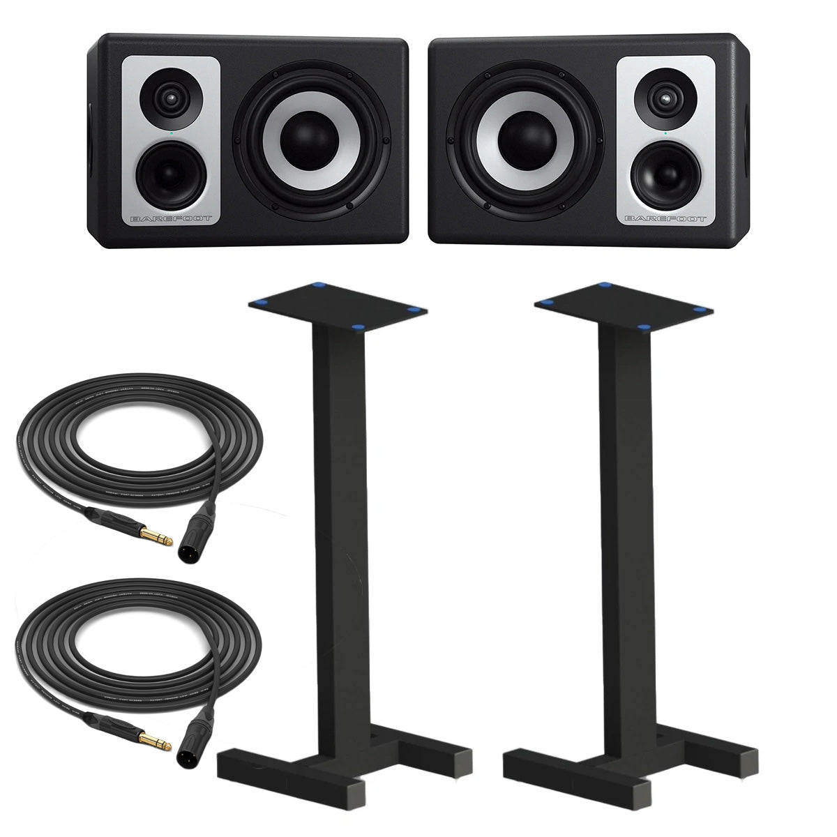 Barefoot Sound Footprint03 Monitor Pair with 44" Sound Anchors Stands and Cables