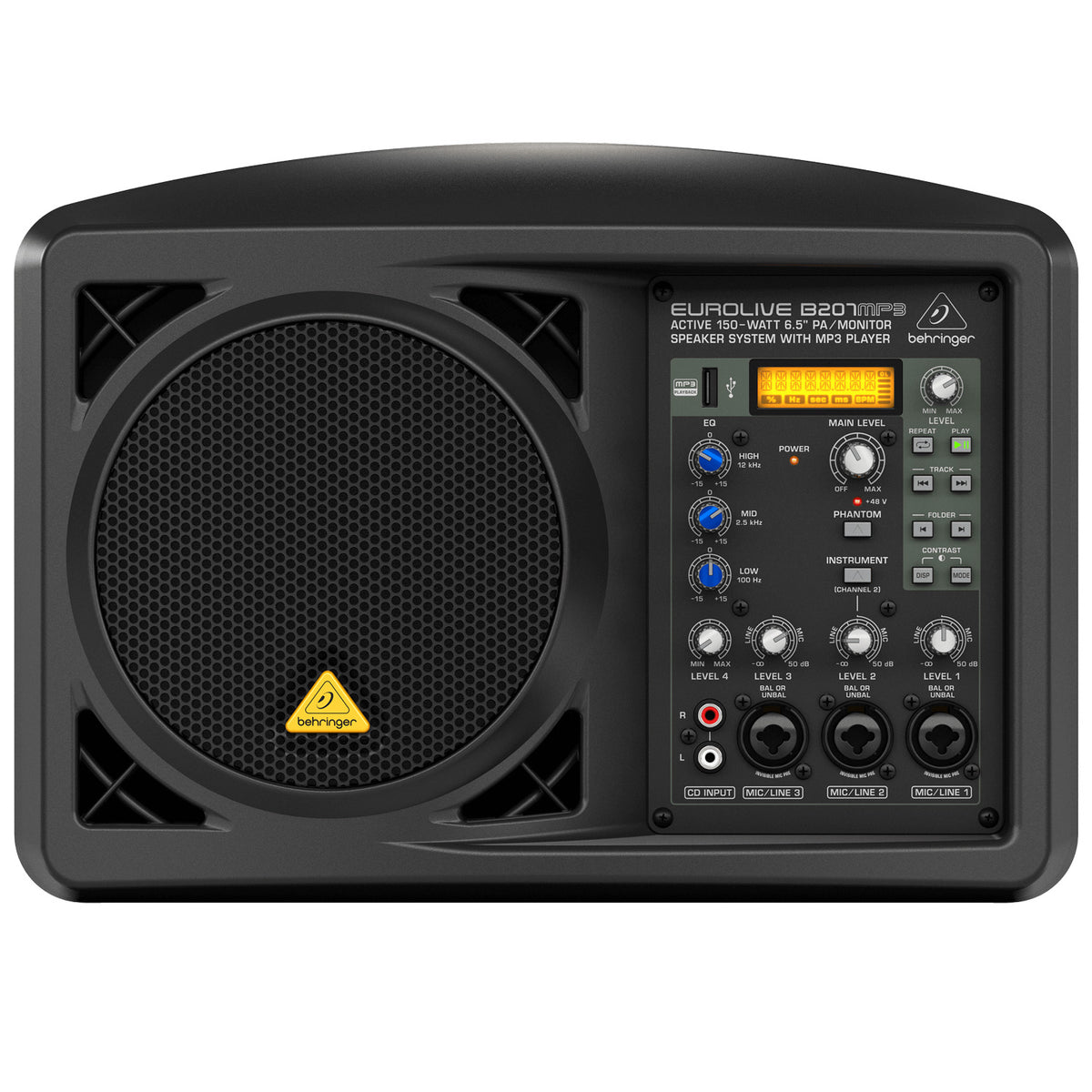 Behringer EUROLIVE B207MP3 Active 150 Watt 6.5" PA/Monitor Speaker System