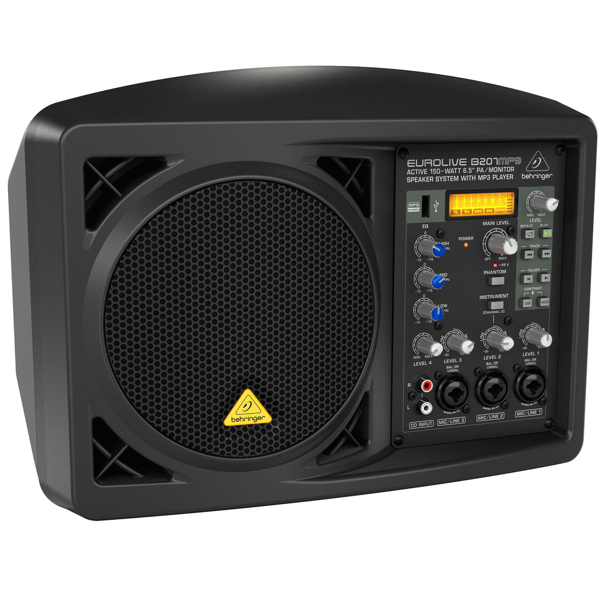 Behringer EUROLIVE B207MP3 Active 150 Watt 6.5" PA/Monitor Speaker System