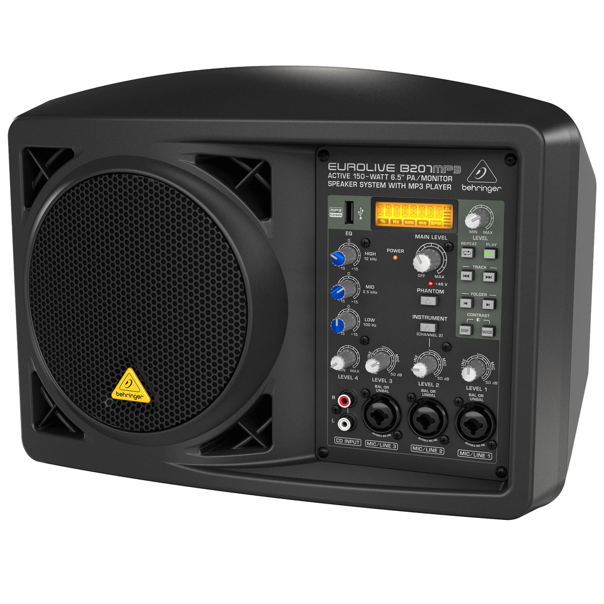 Behringer EUROLIVE B207MP3 Active 150 Watt 6.5" PA/Monitor Speaker System