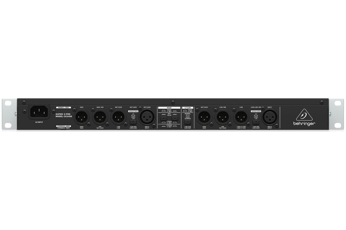 Behringer CX3400 V2 Stereo 2-Way/3-Way/Mono 4-Way Crossover with Limiters