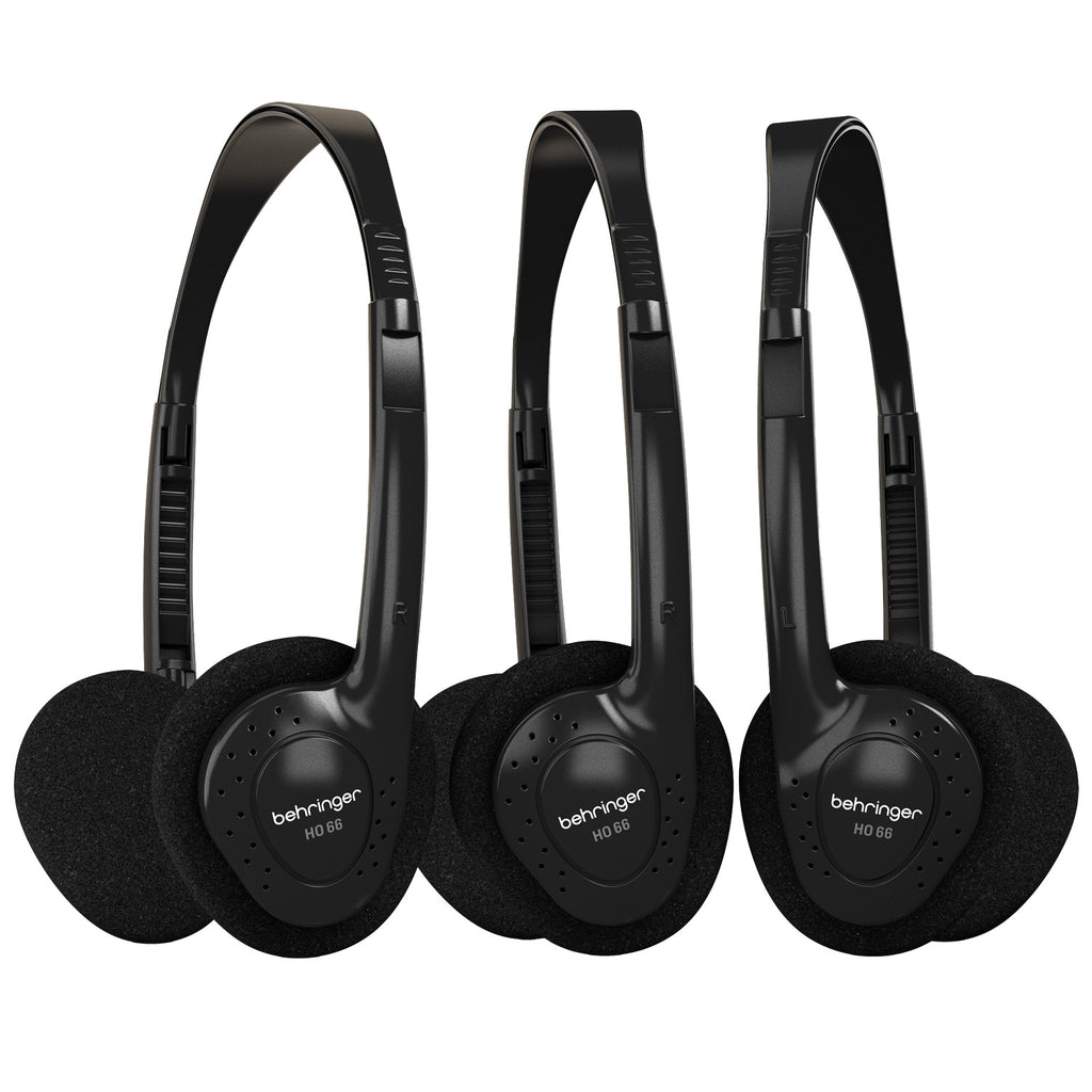 Behringer HO 66 Stereo Headphones - 3-Multipack