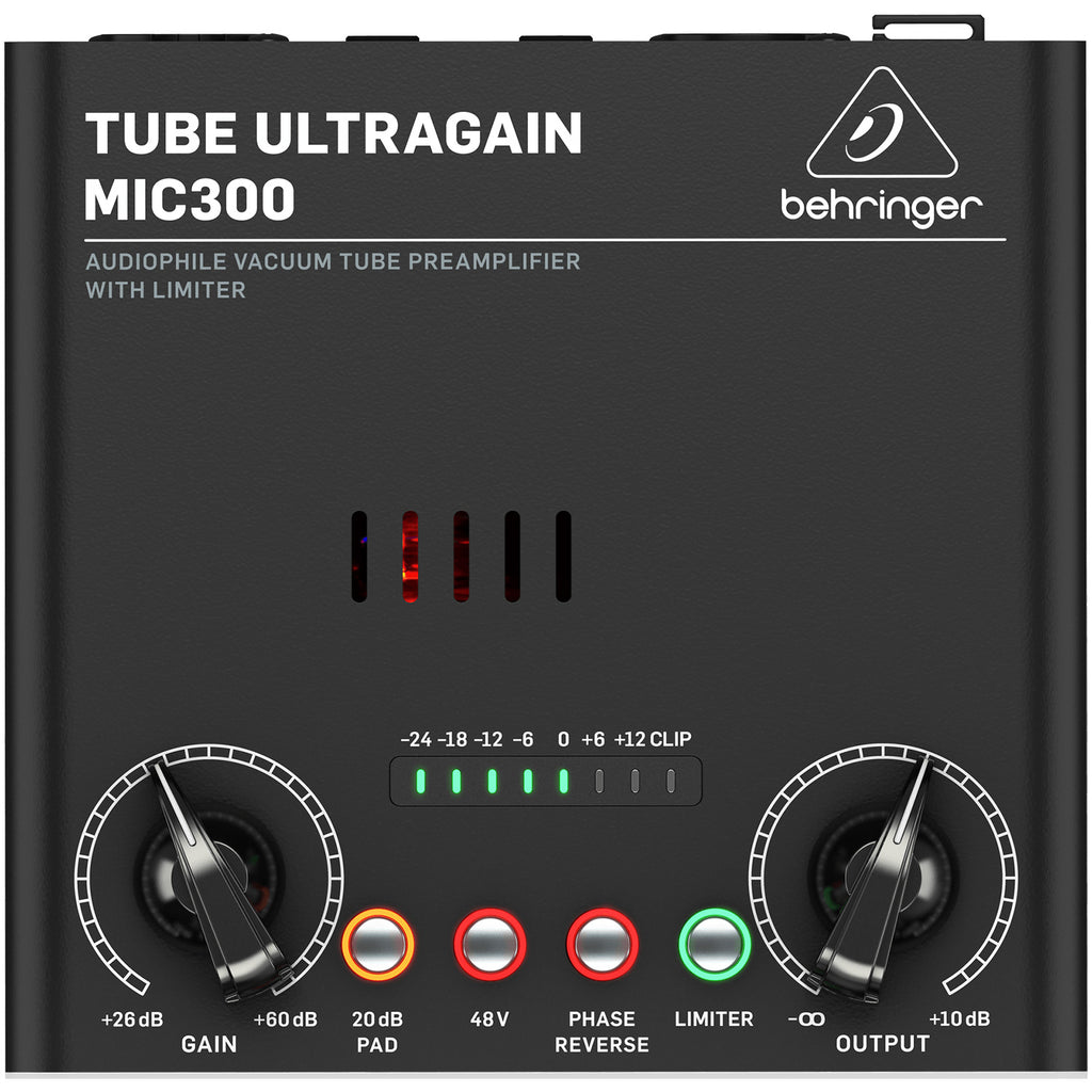 Behringer TUBE ULTRAGAIN MIC300 Tube Preamp with Limiter