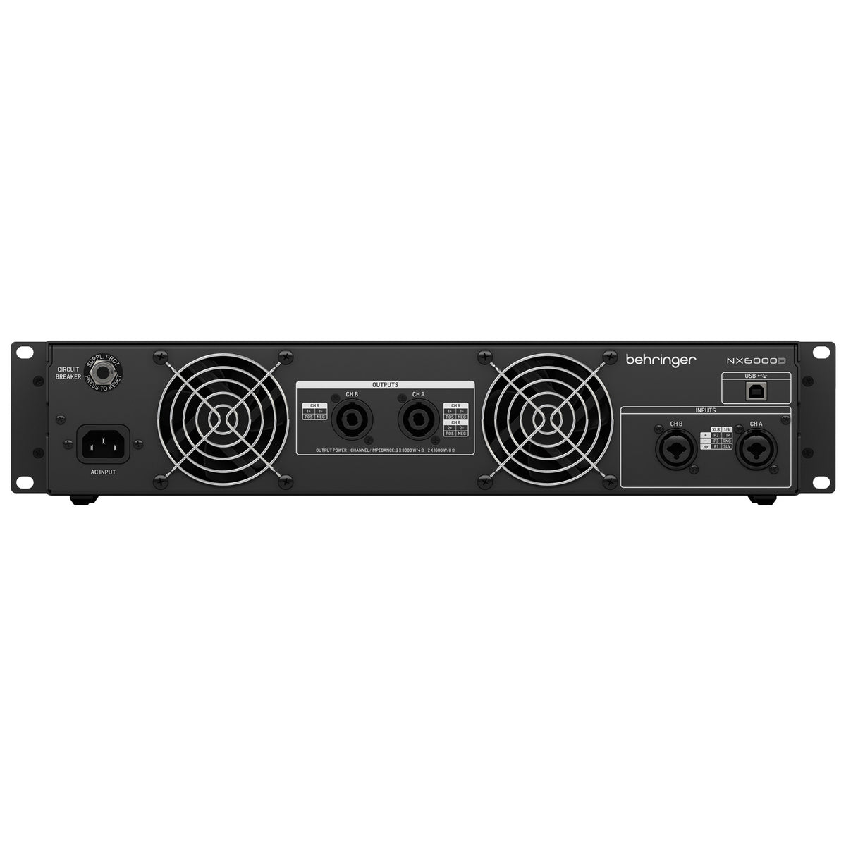 Behringer NX6000D 6000W Class D Power Amplifier with DSP