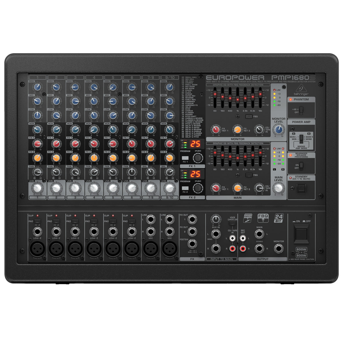 Behringer PMP1680S 10-Channel Powered Mixer