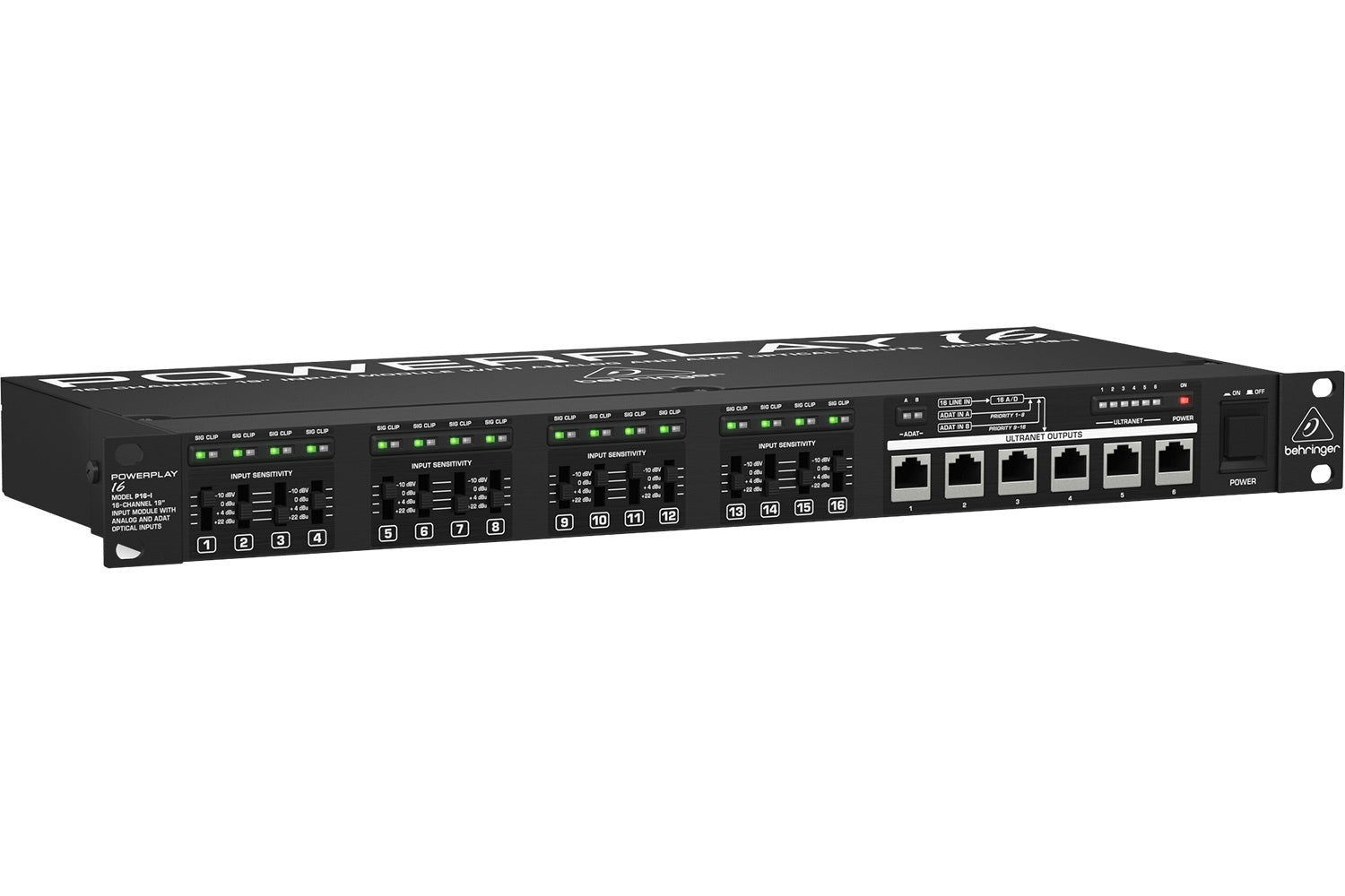 Behringer POWERPLAY P16-I 16-Channel Audio Input Module – Vintage King