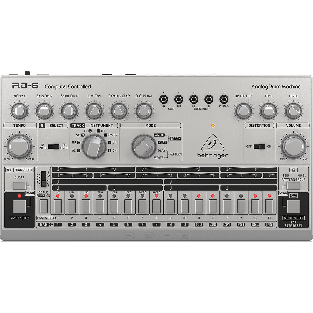 Behringer RD-6 Analog Drum Machine - Silver (Demo Deal)