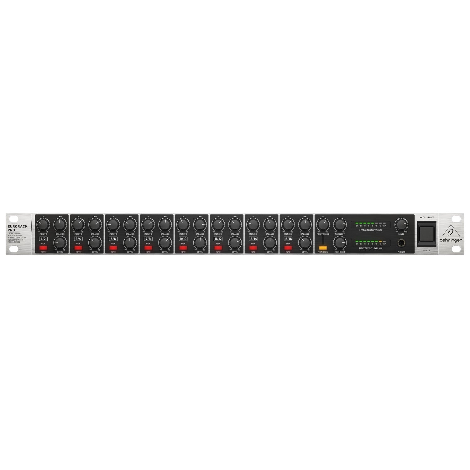 Behringer Eurorack Pro RX1602 Rack-Mount Line Mixer – Vintage King