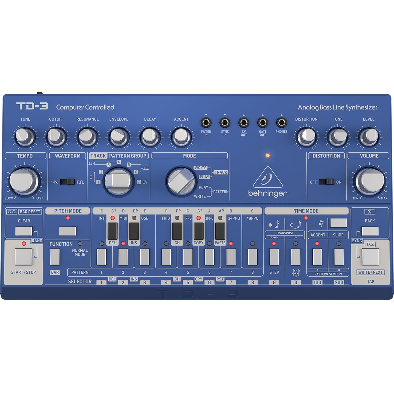 Behringer TD-3 Analog Bass Line Synthesizer - Blue – Vintage King