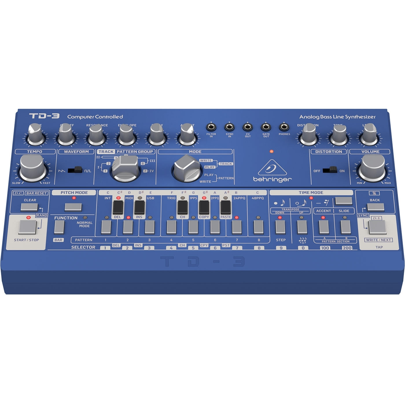 Behringer TD-3 Analog Bass Line Synthesizer - Blue – Vintage King