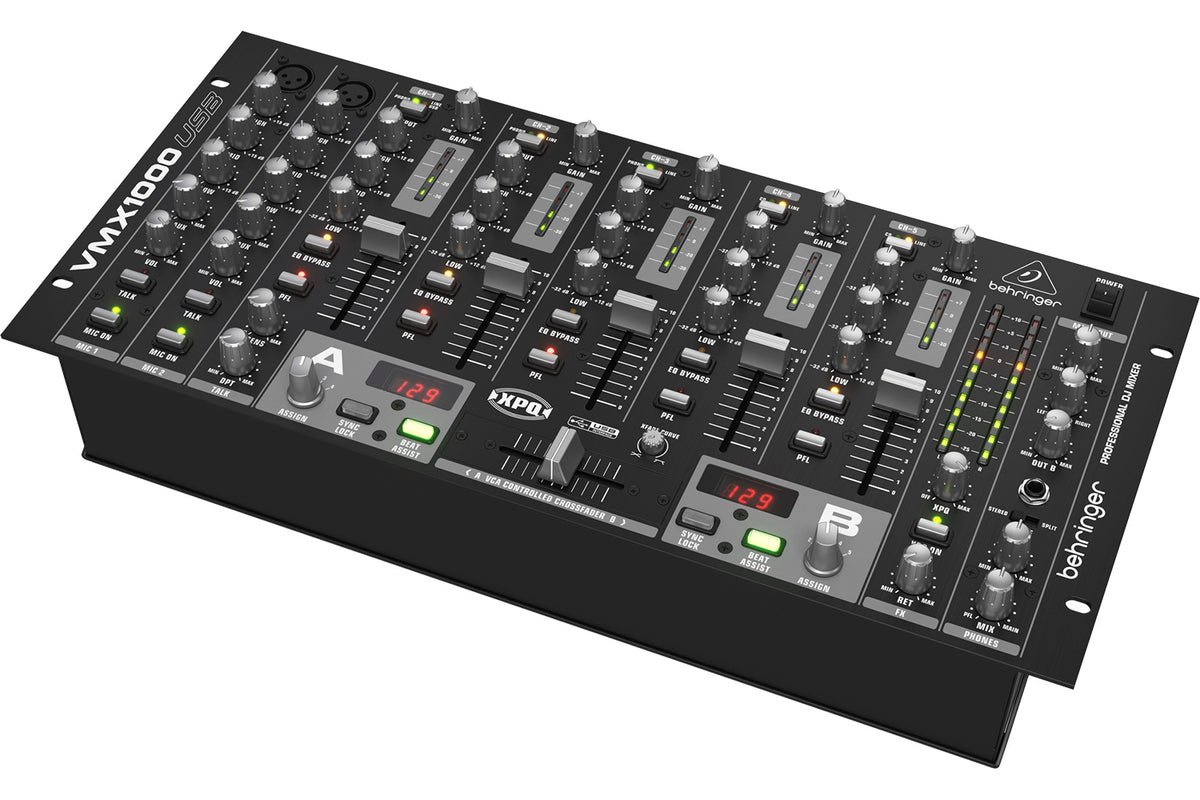 Behringer VMX1000USB Professional 7-Channel Rack-Mount DJ Mixer