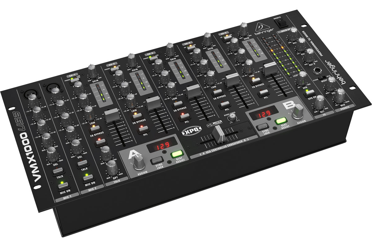 Behringer VMX1000USB Professional 7-Channel Rack-Mount DJ Mixer